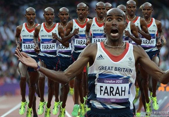 倫敦奧運(yùn)會(huì)逃跑哥爆紅網(wǎng)絡(luò)-法拉赫慘遭世界網(wǎng)友PS惡搞自己也要跑