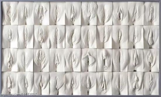 汗!英國男藝術家雕塑女陰長城 5年創作400位女性陰部復刻雕塑