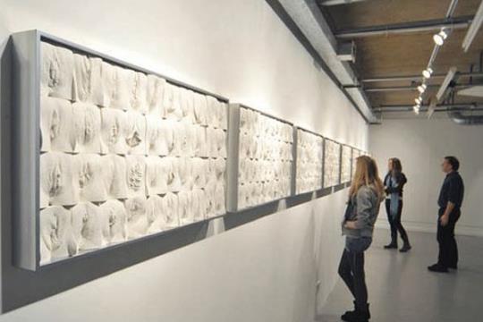 汗!英國男藝術家雕塑女陰長城 5年創作400位女性陰部復刻雕塑