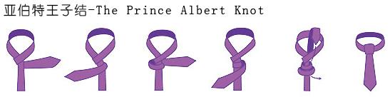 領帶亞伯特王子結打法圖解:The Prince Albert Knot 亞伯特王子結