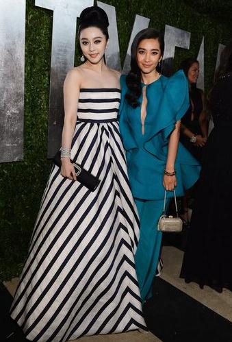 范冰冰大尺度禮服談奧斯卡:我就是去看,然后回家打打雞血,范冰冰李冰冰奧斯卡合照